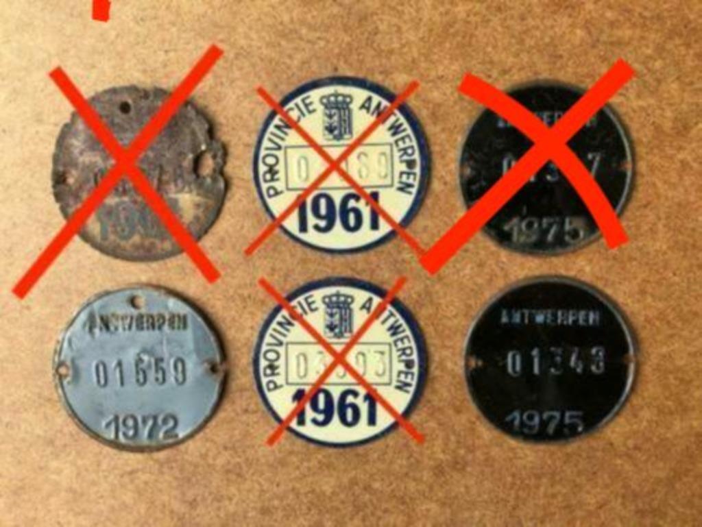 Ancienne plaque taxe de motos, Enlèvement ou Envoi, Utilisé