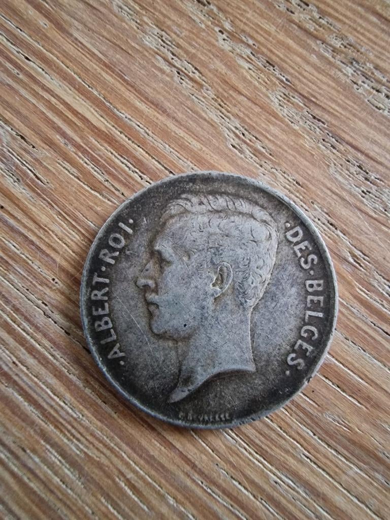 Zilveren Belgische munt van 1 frank uit 1912,, Ophalen of Verzenden