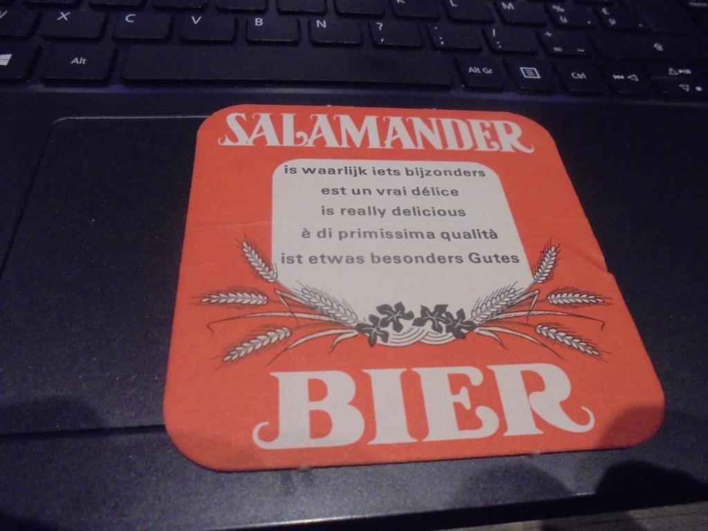 Salamander bier, Verzamelen, Biermerken, Ophalen of Verzenden, Gebruikt, Viltje(s), Overige merken