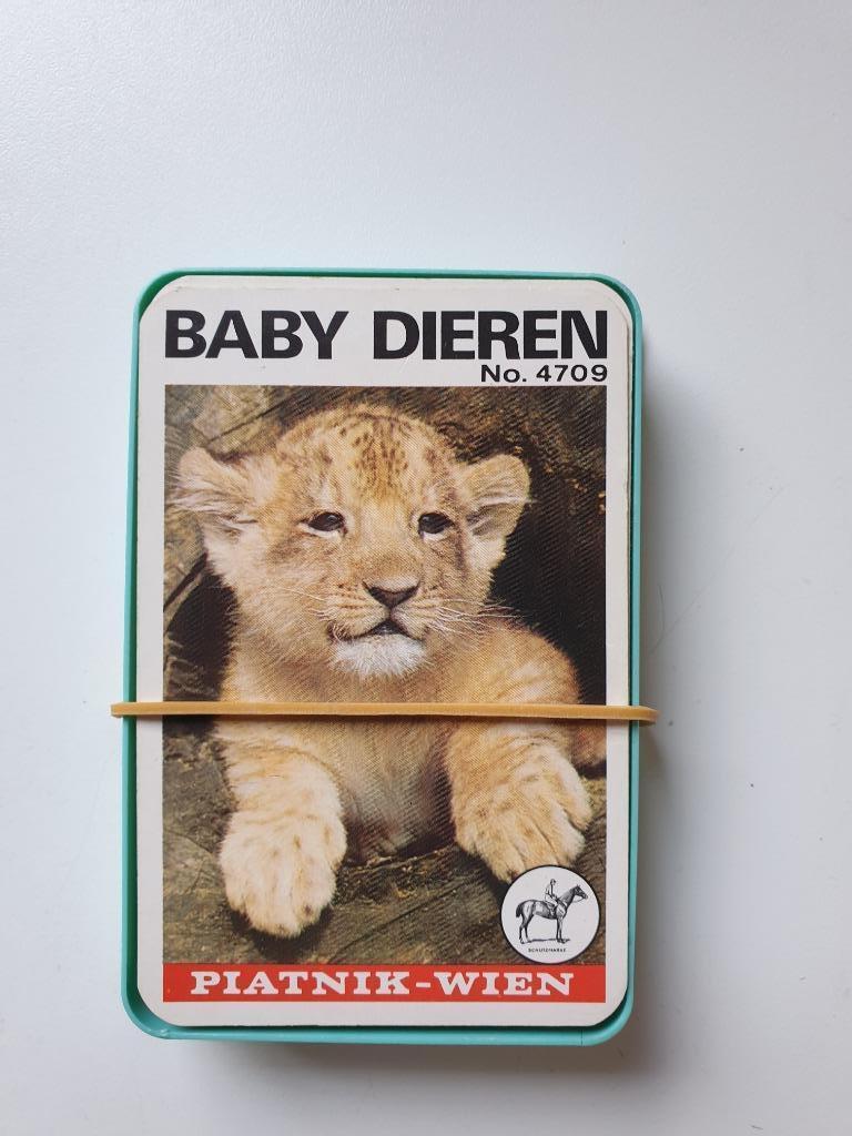 Kwartet BABY DIEREN Piatnik-Wien Spielkarten 4709 volledig, Verzamelen, Ophalen of Verzenden, Gebruikt, Kwartet(ten)