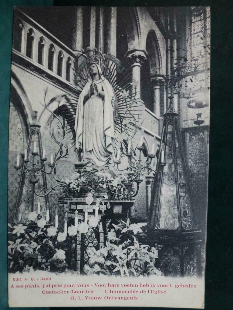Oostacker - Lourdes O.L.Vrouw Ontvangenis, Collections, Envoi, Affranchie, Flandre Orientale