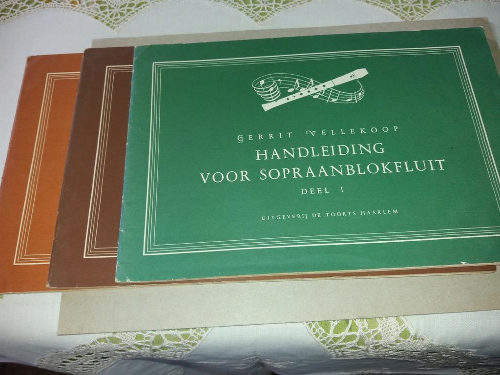 Handleiding voor sopraanblokfluit, 3 delen, Ophalen of Verzenden, Zo goed als nieuw, Instrument, Gerrit Vellekoop