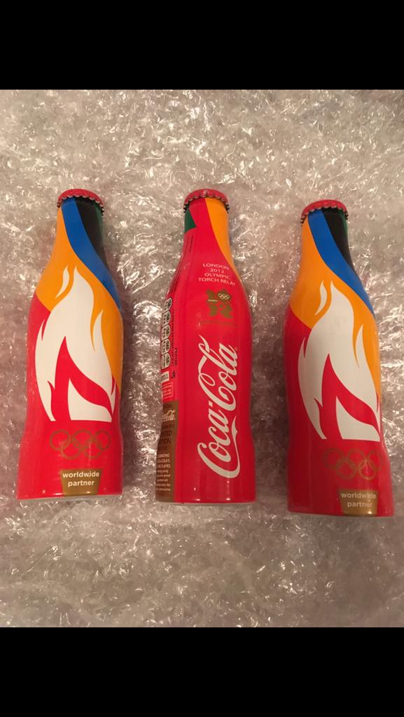 Nieuw pak alu coca cola flesjes 24x torch relay uk, Ophalen, Nieuw