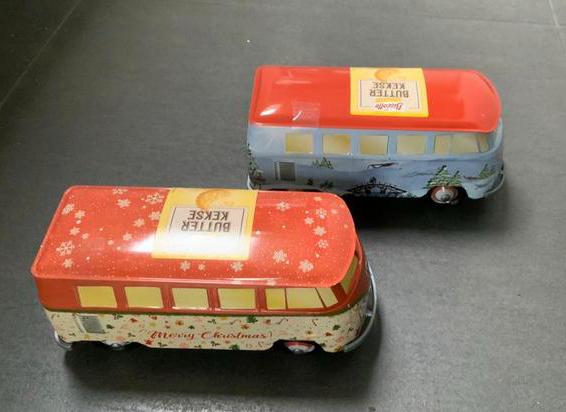 Volkswagen VW bus "Merry Christmas!" en "Winters tafereel", Ophalen of Verzenden