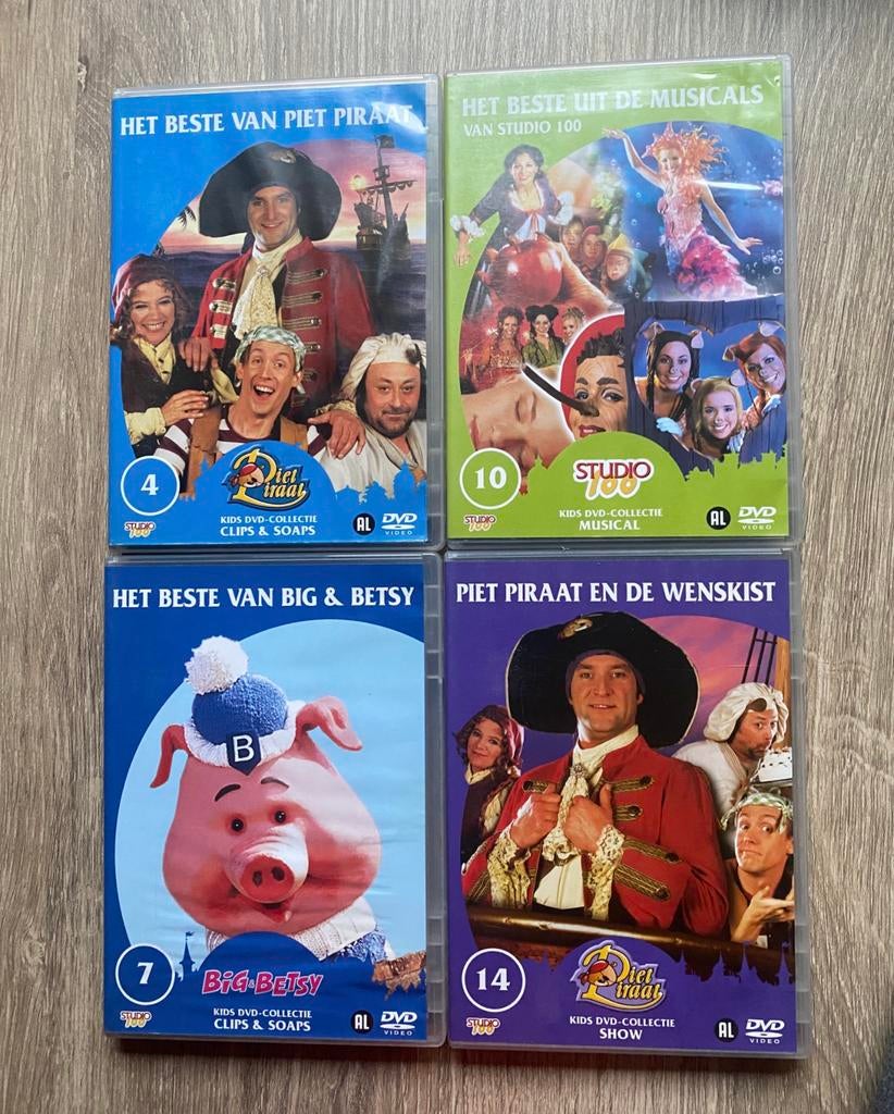 🔥 Piet piraat 2x, studio 100 optreden en Big en Betsy, Cd's en Dvd's, Dvd's | Kinderen en Jeugd, Zo goed als nieuw, Ophalen of Verzenden