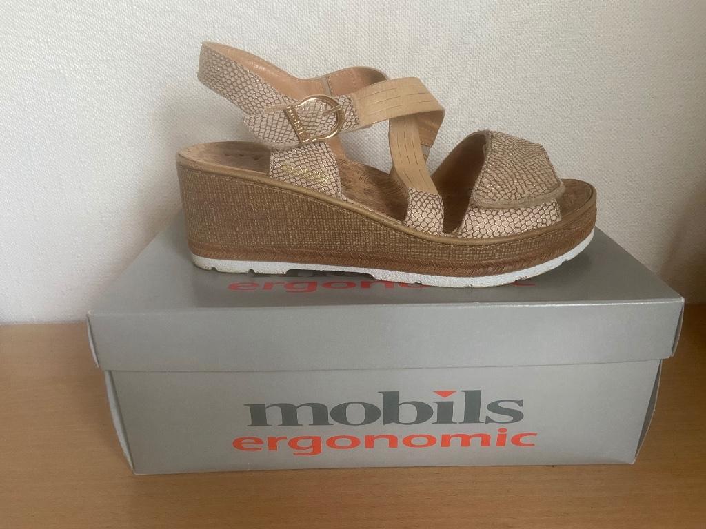 Sandales femme Mephisto Mobils 38, Enlèvement ou Envoi, Beige, Porté, Sandales et Mûles