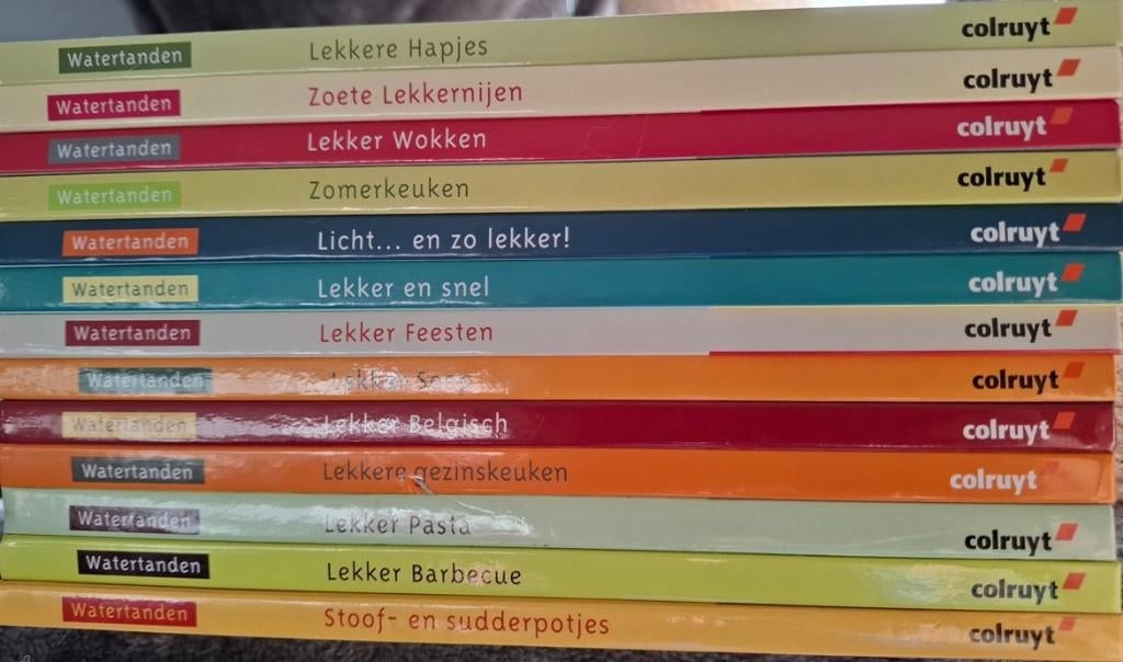 Kookboeken Colruyt reeks Watertanden 13 stuks, Gezond koken, Zo goed als nieuw, Colruyt, Nederland en België