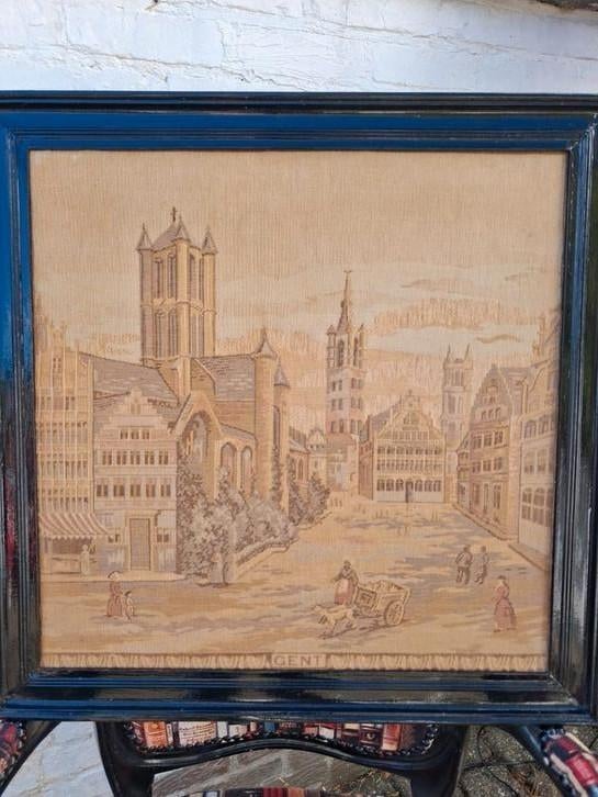 Gobelin stad Gent ( geweven schilderij), Antiek en Kunst, Ophalen