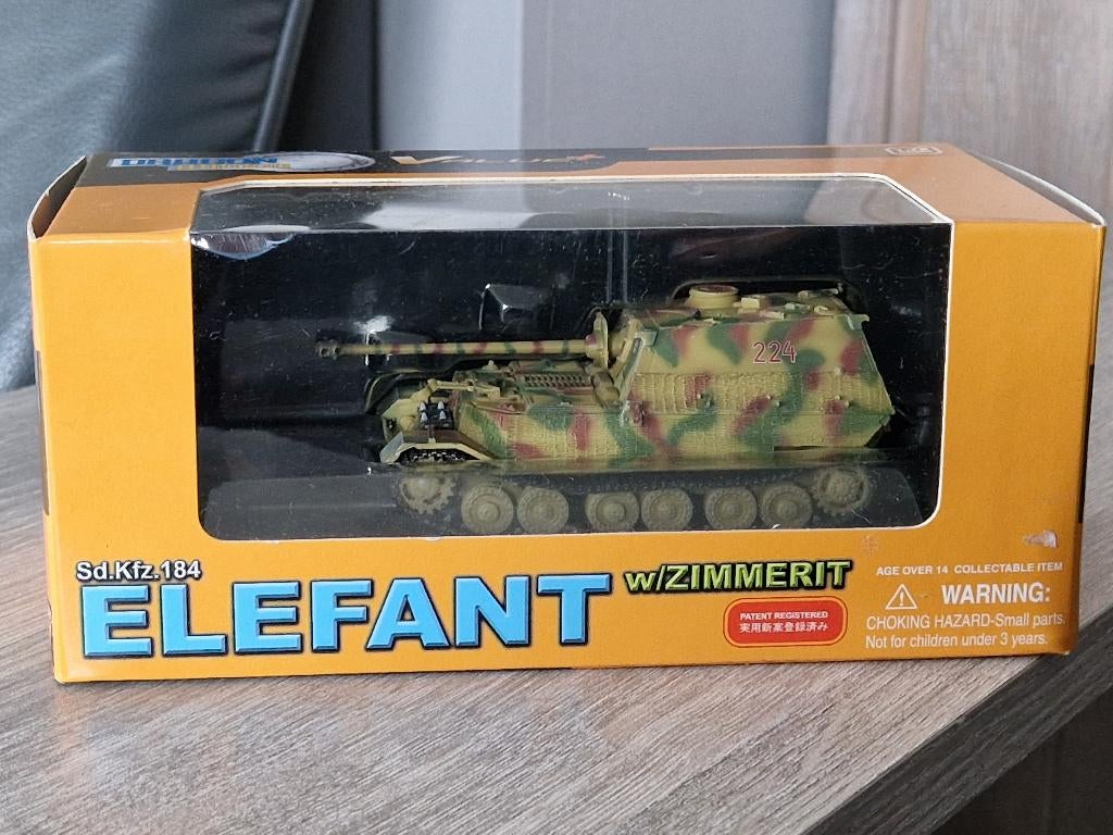 Dragon Armor 62013 Elefant met Zimmerit Galicia 1944 1:72, Verzenden, Landmacht, Miniatuur of Beeldje