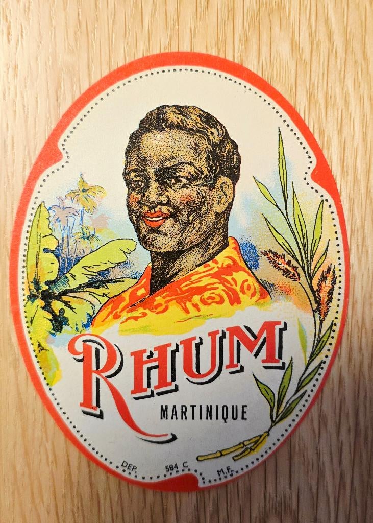 Rhum Martinique Etiquette ancienne - Label 101, Ophalen of Verzenden, Viltje(s)