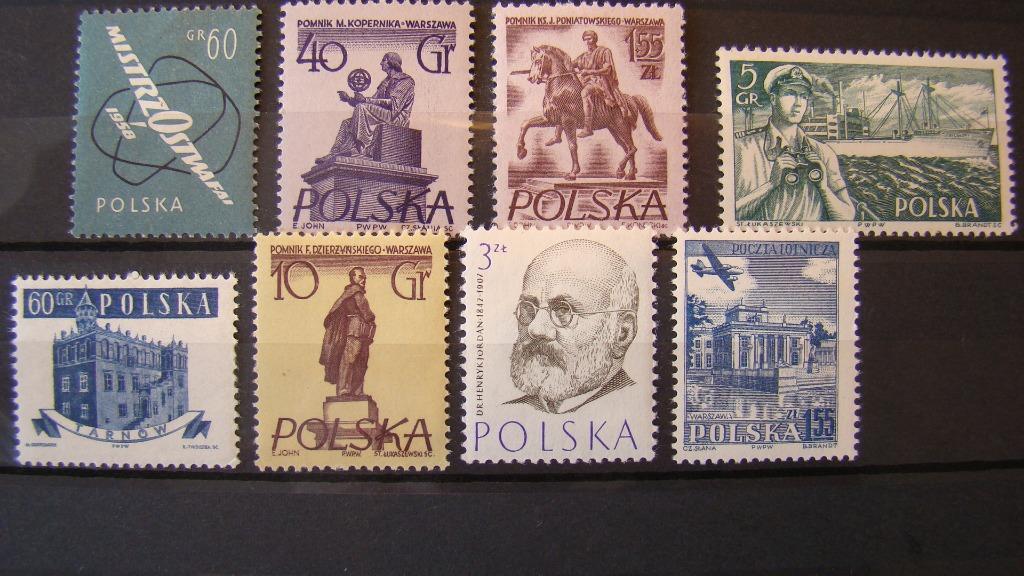 Setje 8 ongestempelde postzegels Polen (P3), Ophalen of Verzenden, Polen, Postfris