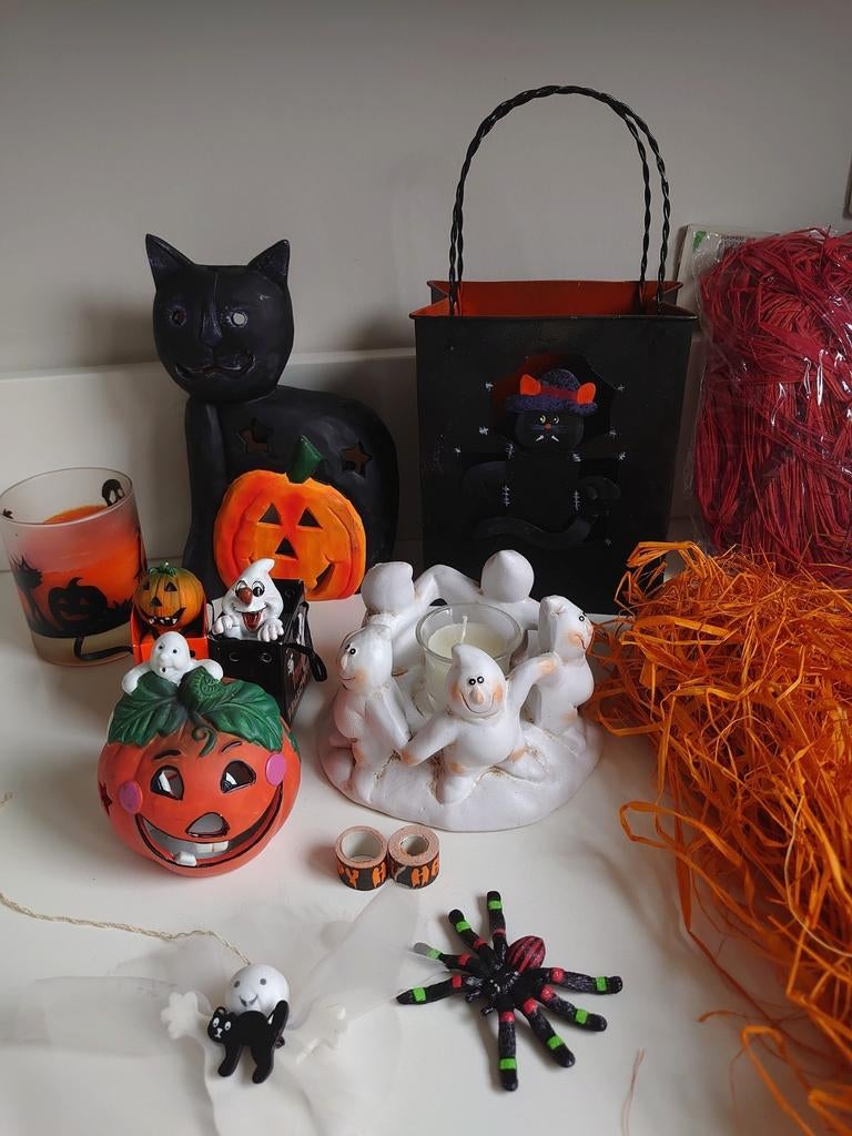 Photophores déco Halloween araignée citrouille fantôme, Enlèvement ou Envoi, Comme neuf