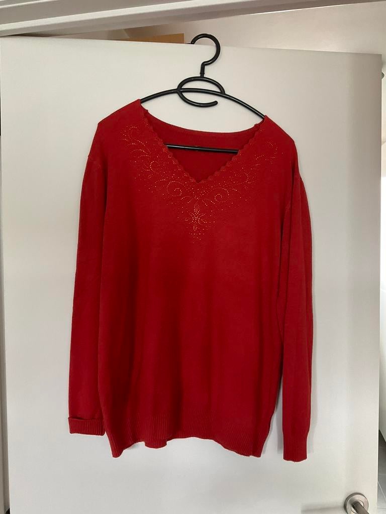 Roodoranje t shirt, Ophalen of Verzenden, Zo goed als nieuw, Maat 42/44 (L), Rood