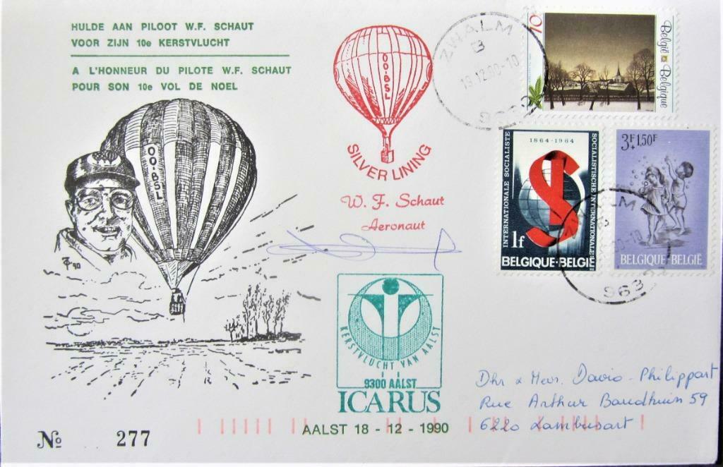 FDC- POSTZEGELS BELGIË- BALLONPOST- ZWALM, Ophalen of Verzenden, Gestempeld, Overige thema's