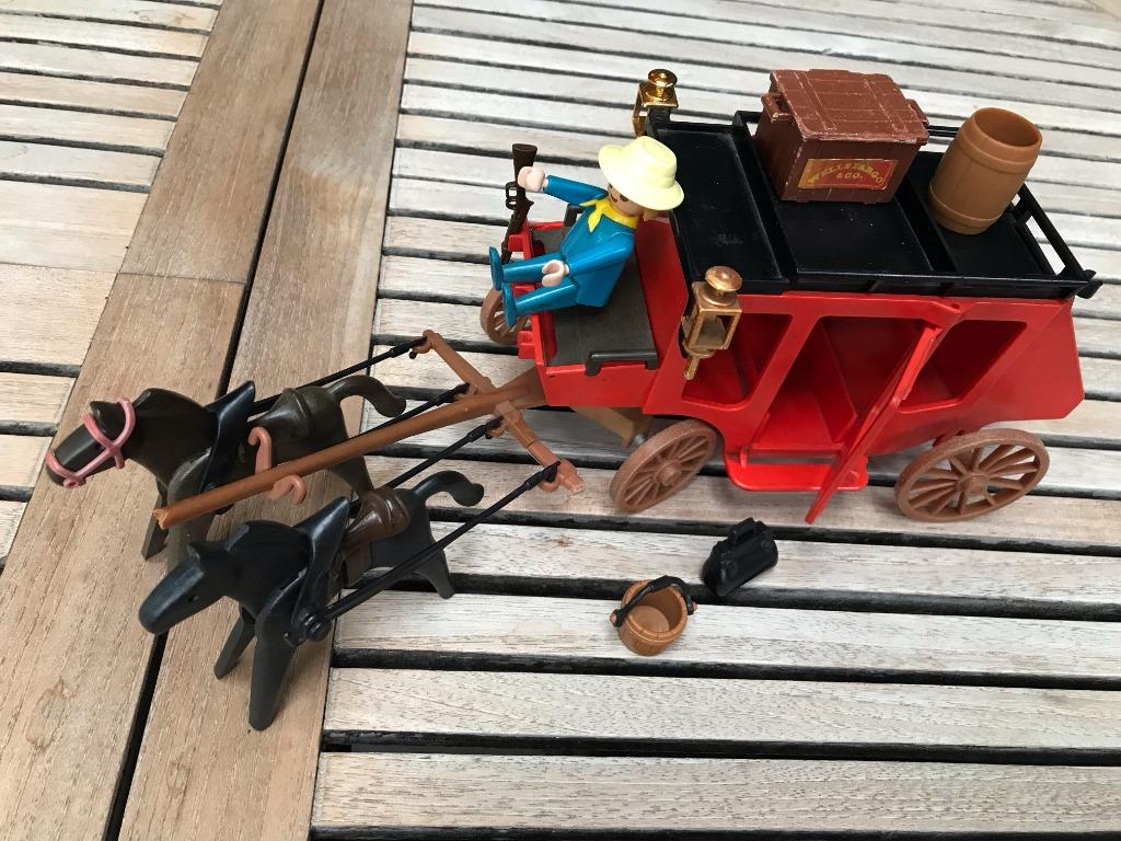 Playmobil set 3245 vintage Western Red Stage Coach Postkoets, Ophalen of Verzenden, Gebruikt, Complete set