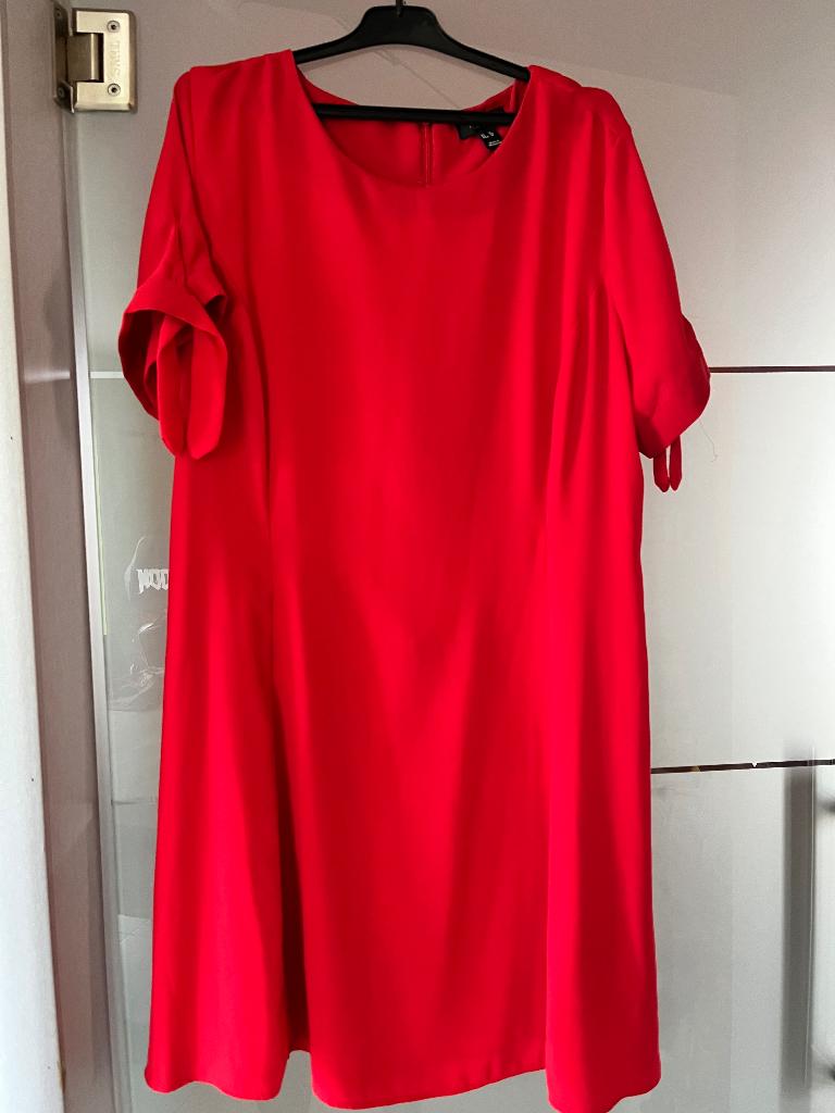 robe rouge mi-longue, Rouge, Taille 46/48 (XL) ou plus grande, Au-dessus du genou, Comme neuf