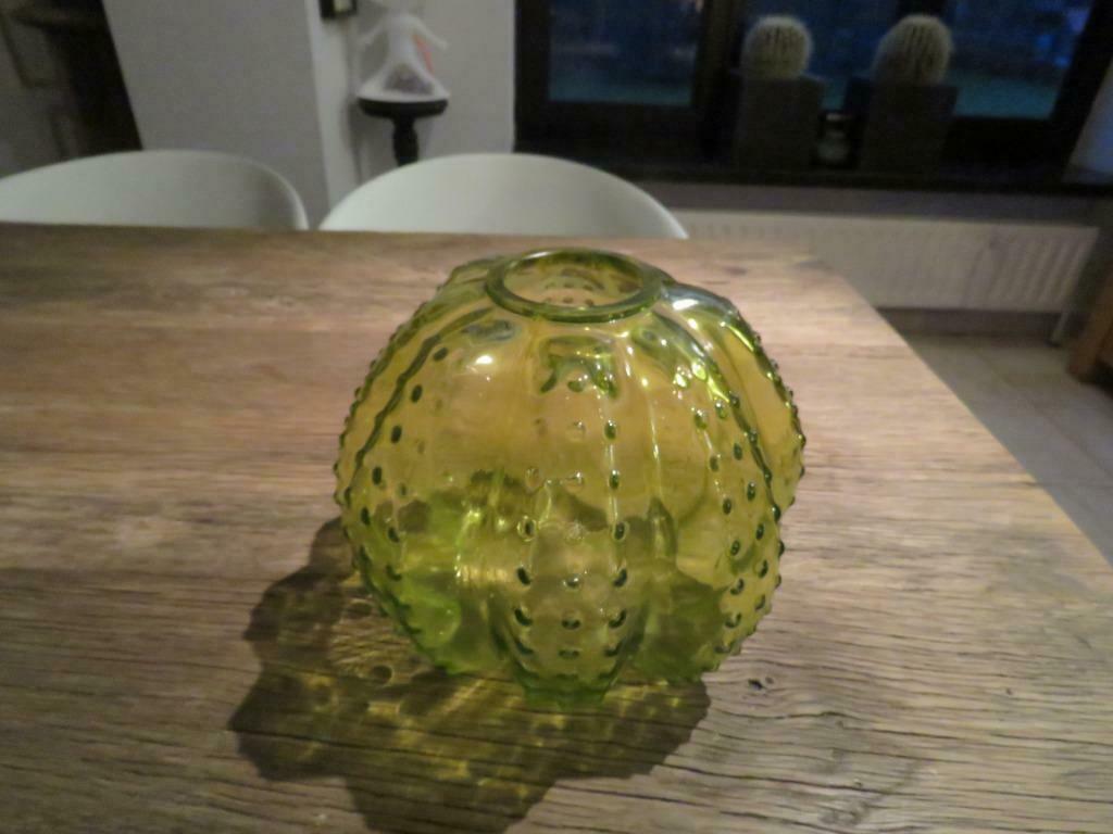 Design cactusvaas, Huis en Inrichting, Woonaccessoires | Vazen, Ophalen of Verzenden, Minder dan 50 cm, Groen, Glas
