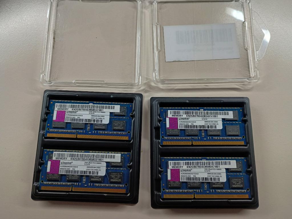 SODIMM-geheugen - KINGSTON 2 GB DDR3, Computers en Software, RAM geheugen, Gebruikt, 8 GB, 1333 (DDR3-1333), DDR3