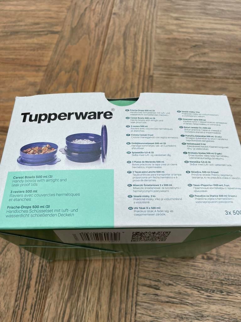Ontbijtset Tupperware, Blauw, Nieuw, Ophalen of Verzenden, Bus of Trommel