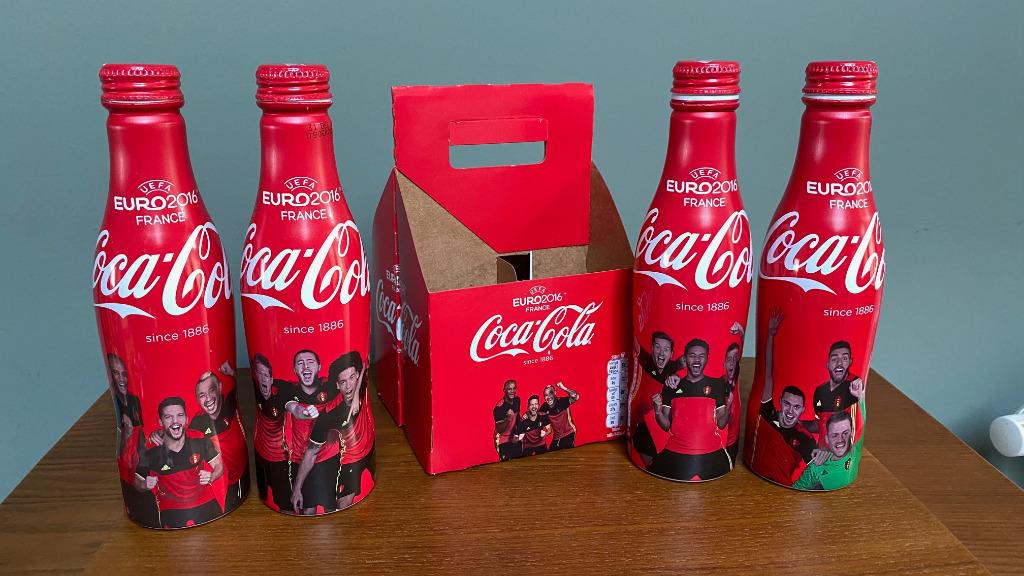 Coca-Cola Red Devils set Regular 2018 Alu Bottle  set 4 fles, Ophalen of Verzenden