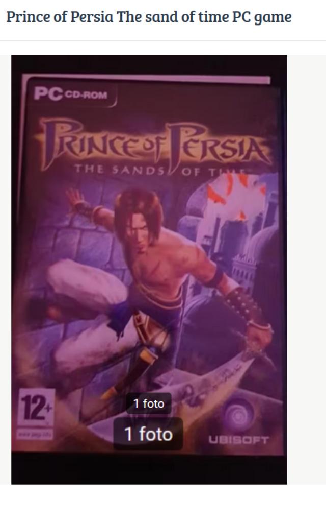 Prince of Persia : Le sable du temps, jeu PC, Consoles de jeu & Jeux vidéo, 1 joueur, Aventure et Action, Comme neuf, Un ordinateur