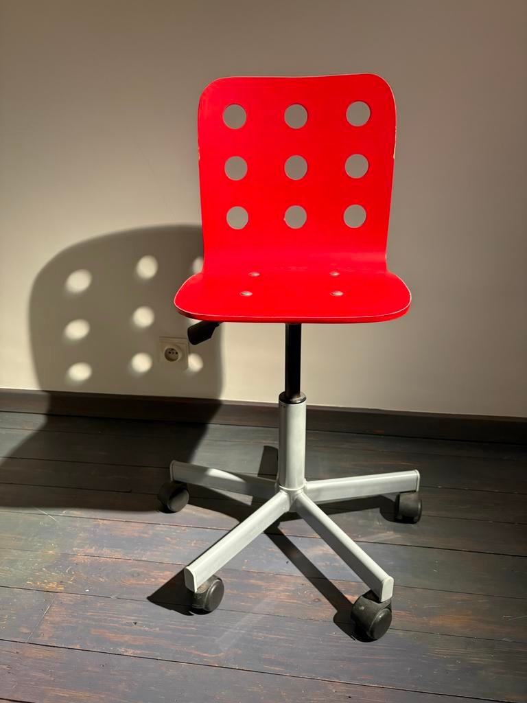 Bureaustoel Ikea Jules, Huis en Inrichting, Ophalen, Gebruikt, Rood, Bureaustoel