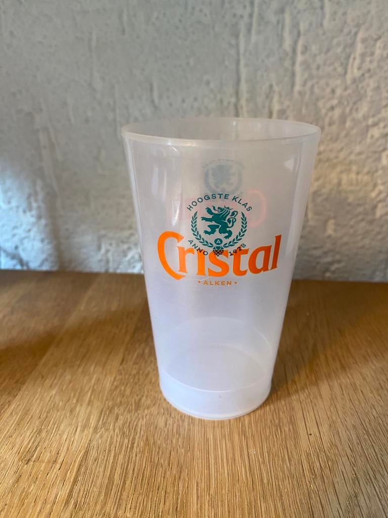 Cristal Alken beker 0,25 liter plastic, Ophalen of Verzenden, Gebruikt, Glas of Glazen, Overige merken