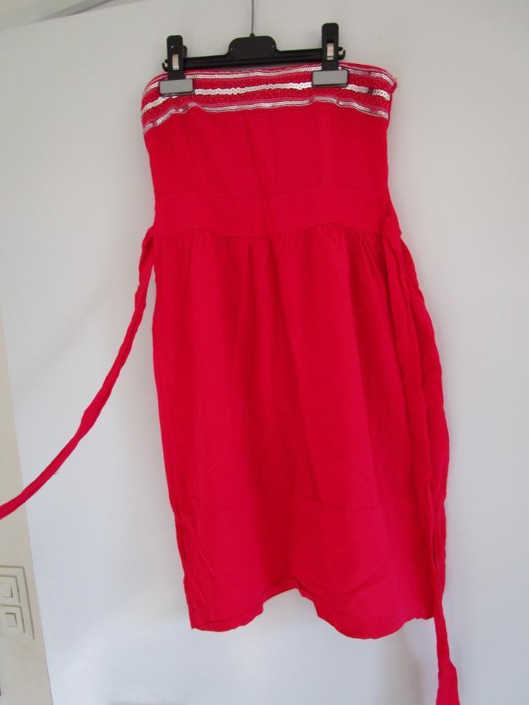 jurk maat small met strass, Enlèvement ou Envoi, Comme neuf, Taille 36 (S), Rose