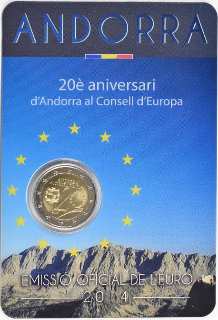 2 euro Andorra 2014 Europese Raad, Ophalen of Verzenden, 2 euro
