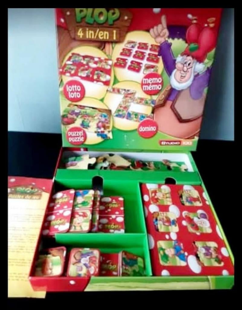 Plop 4 in 1 met memo, lotto, domino en mooie puzzel, Enlèvement