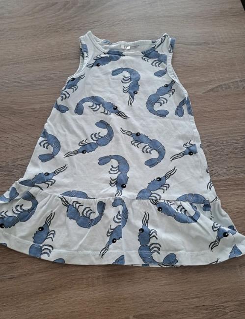 Blauwe jurk met garnalen 92, Zeeman, Robe ou Jupe, Enlèvement ou Envoi, Comme neuf