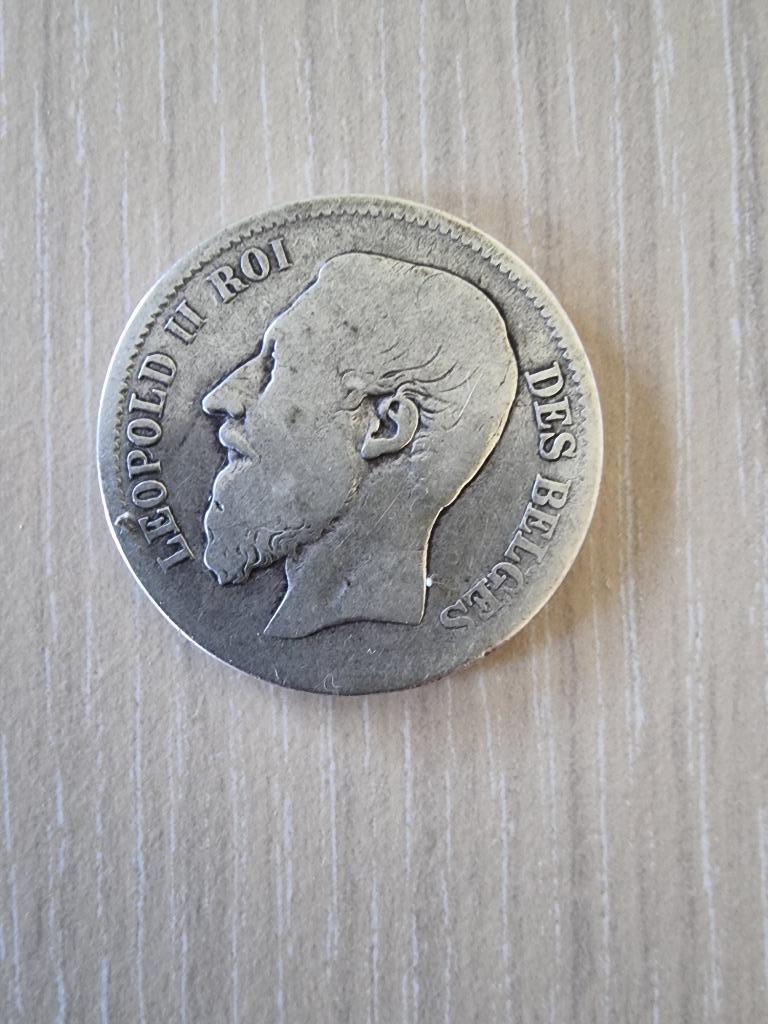 Belgisch muntstuk 2 frank 1867 Leopold II, Postzegels en Munten, Verzenden, Losse munt