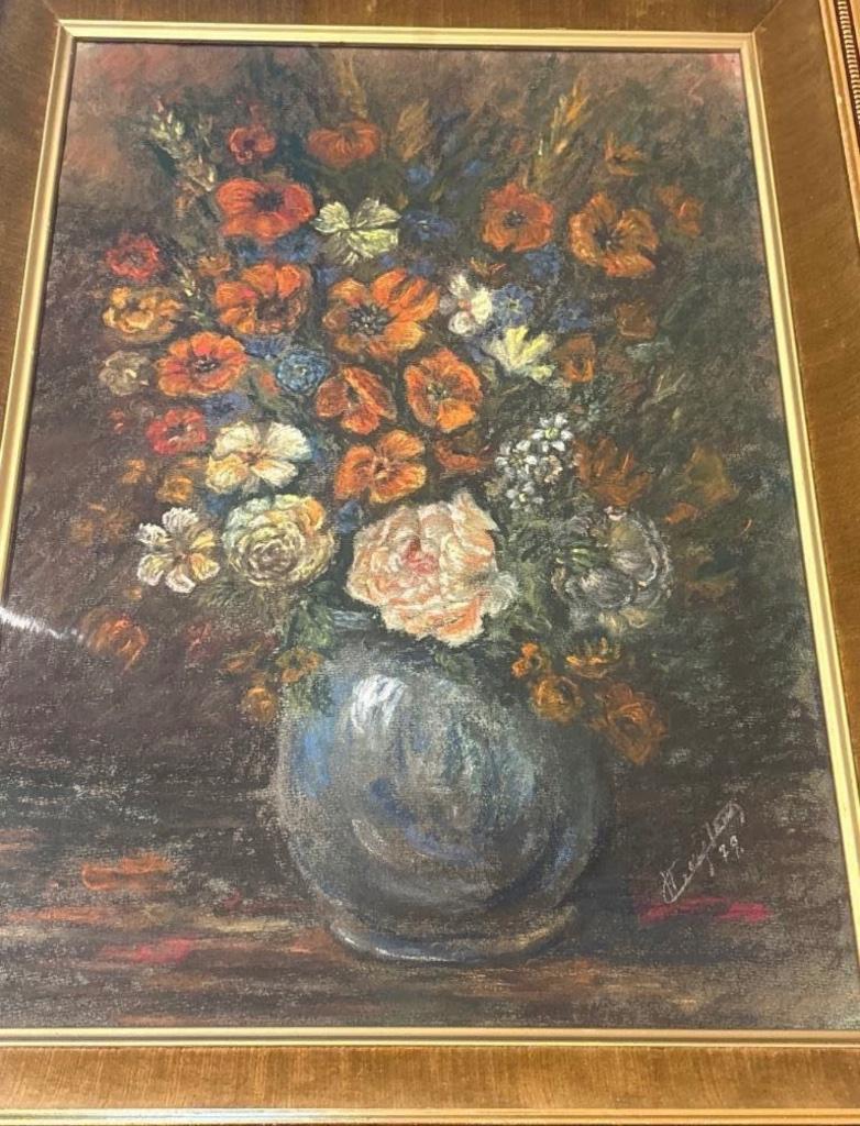 Pasteltekening gesigneerd Gilbert Creytens Wingene (1979), Enlèvement ou Envoi