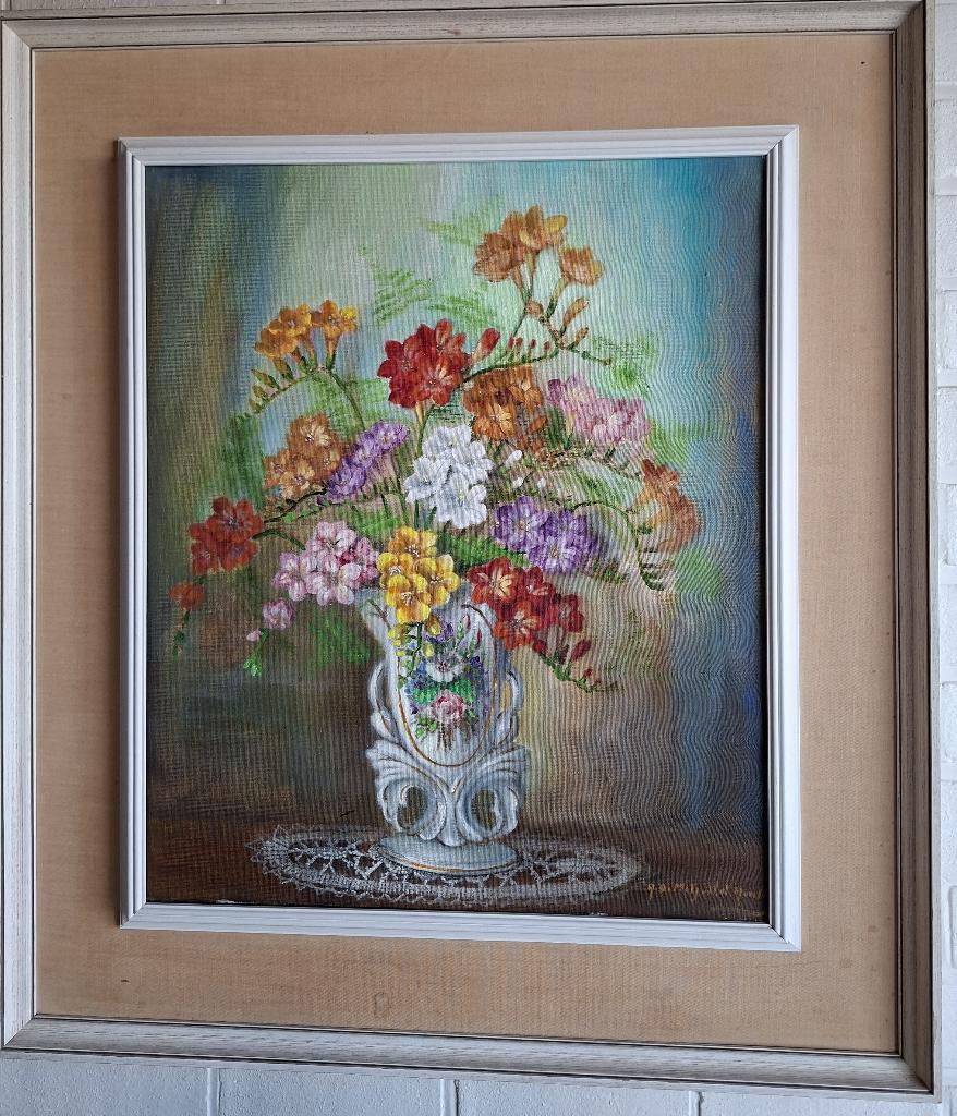 schilderij vaas met freesia, De Mets-Van den Heule, Enlèvement