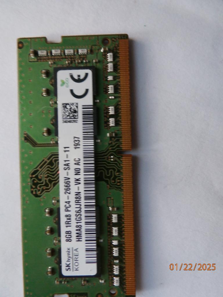 Mémoire pour ordinateur portable 8 Go 2666 V, Informatique & Logiciels, Mémoire RAM, Enlèvement ou Envoi, DDR4, 8 GB, Utilisé