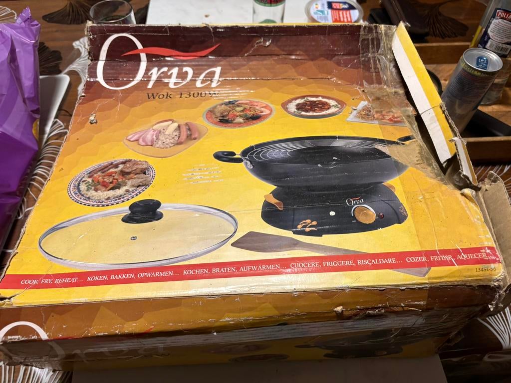 Wok Marque Orva 1300 w, Electroménager, Enlèvement