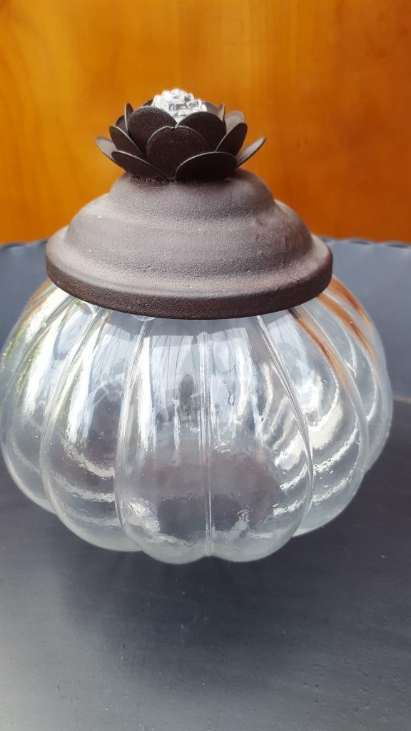 Belle bonbonnière en verre et métal, Enlèvement ou Envoi, Comme neuf