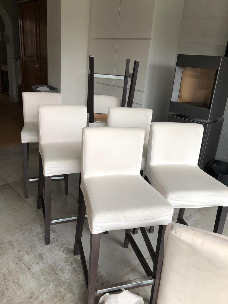 Chaises de bar Henriksdal Ikéa, Maison & Meubles, Chaises, Comme neuf, Cinq, Six Chaises ou plus, Bois