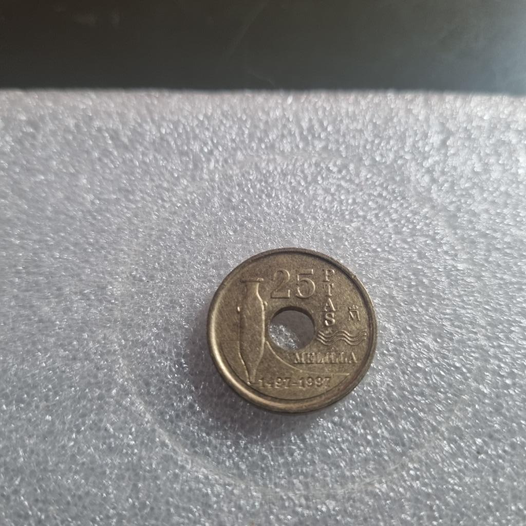 Pièce de monnaie 25 pesetas Espagne, Enlèvement ou Envoi, Espagne, Autres valeurs, Monnaie en vrac