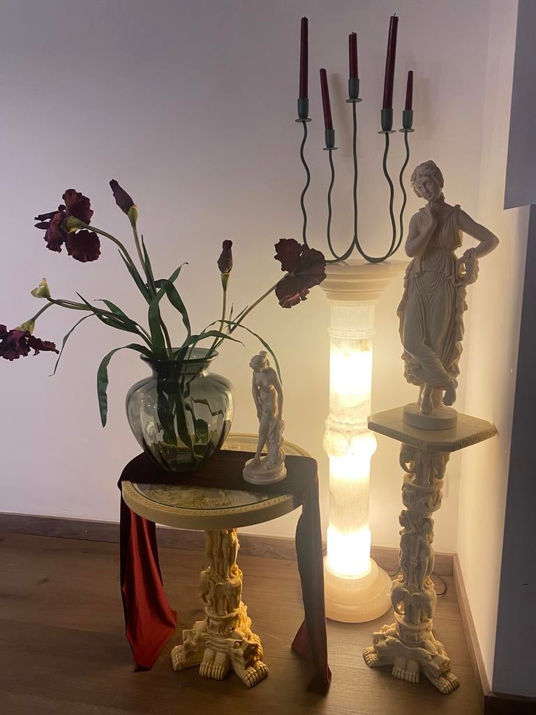 Colonne en marbre H100cm, Maison & Meubles, Enlèvement, Comme neuf