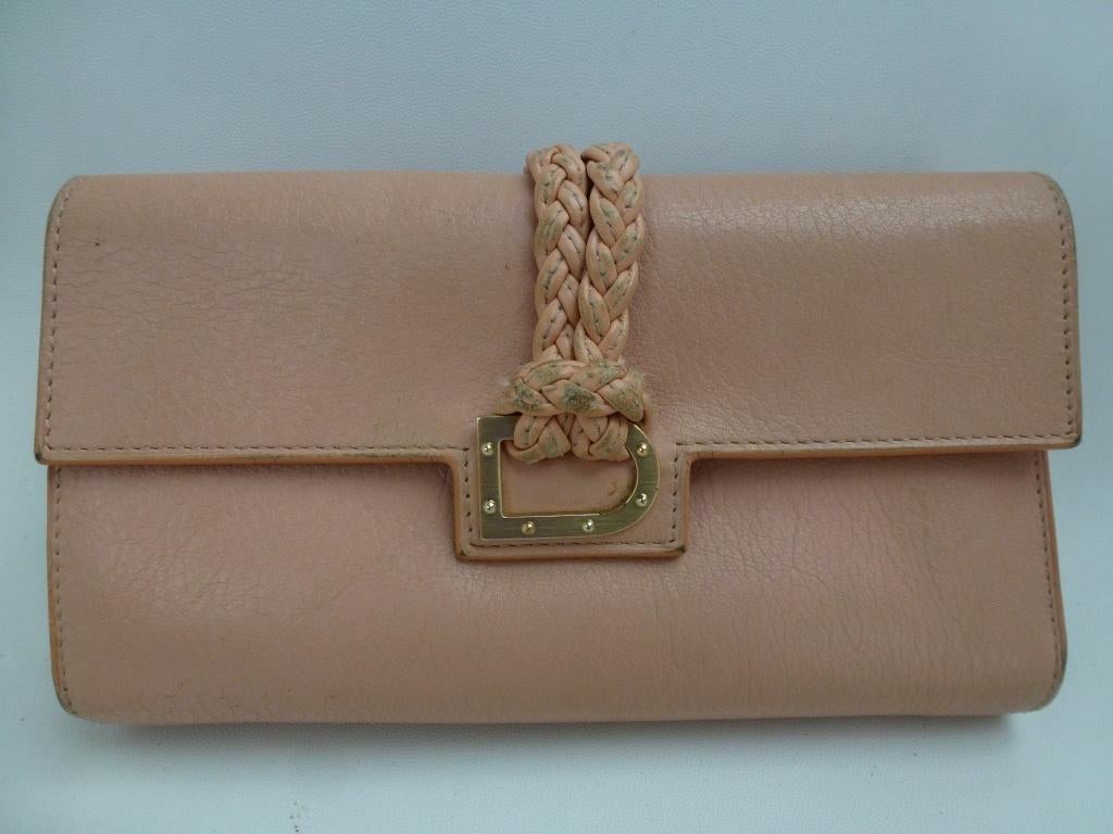 Portefeuille long Eugene Delvaux en veau poudré pour femme, Autres marques, Enlèvement ou Envoi, Rose, Utilisé