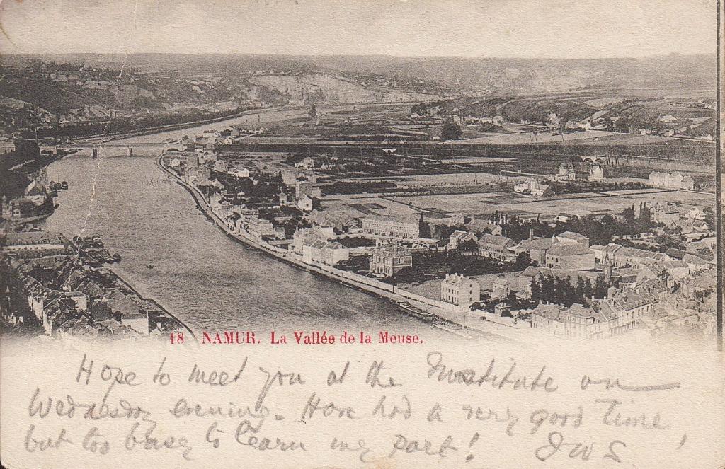 1902 - BELGIË - Kaart - Namur: La Vallée de la Meuse, Verzamelen, Postkaarten | België, Verzenden, Voor 1920, Gelopen, Namen