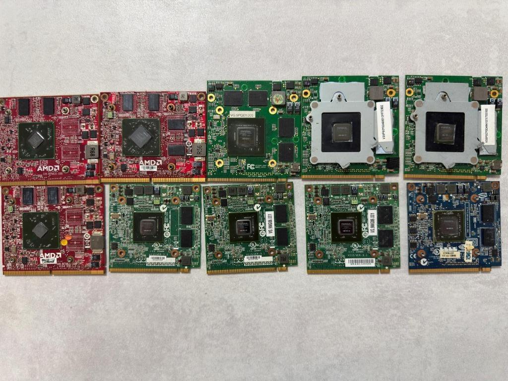 lot 10x nvidia ati radeon laptop graphic video card, Computers en Software, Ophalen of Verzenden, Gebruikt, Nvidia