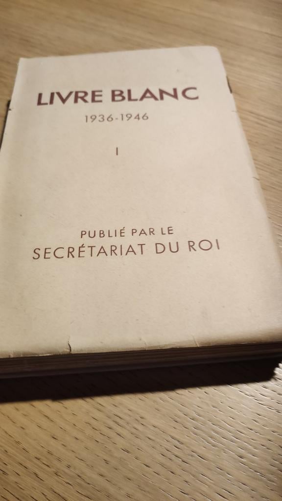 Livre Blanc 1936-1946, Secrétariat du Roi., Enlèvement ou Envoi