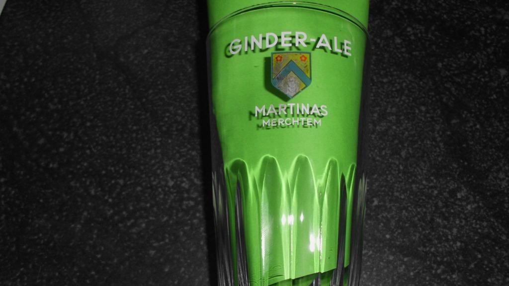 oud glas van ginder ale uit Merchtem, Ophalen of Verzenden, Zo goed als nieuw, Overige typen