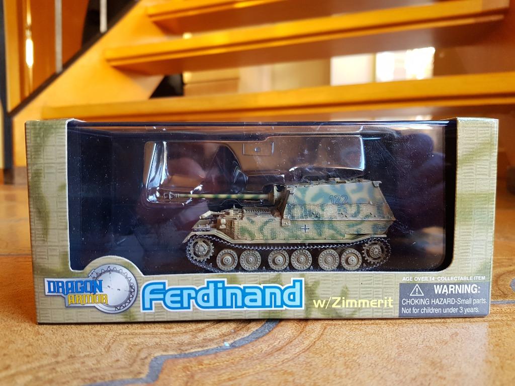 Dragon Armor 60124 Char Ferdinand avec Zimmerit 1/72, Collections, Objets militaires | Seconde Guerre mondiale, Enlèvement ou Envoi