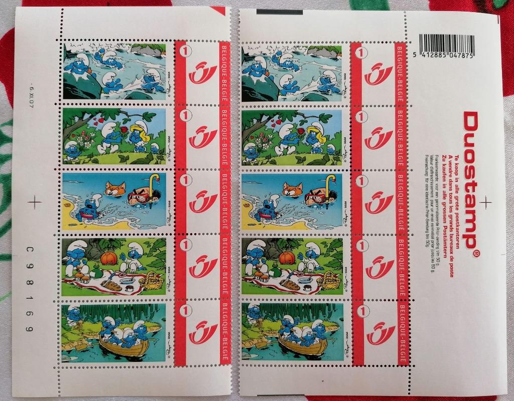 2007-DUOSTAMP-10T x 1.63 € en 2026-SCHTROUMPFS -PEYO, Enlèvement ou Envoi, Neuf, Peyo