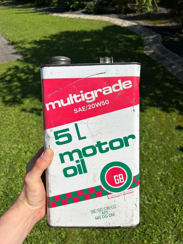 Bidon d’huile Olieblik olie blik oil can Gb motor oil, Verzamelen, Ophalen of Verzenden