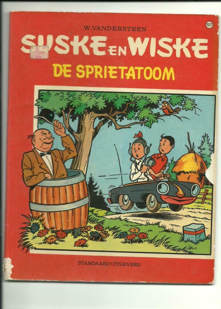 Suske en Wiske : de Sprietatoom , nr 107 uit 1970, Boeken, Gelezen, Willy Vandersteen, Eén stripboek, Ophalen of Verzenden