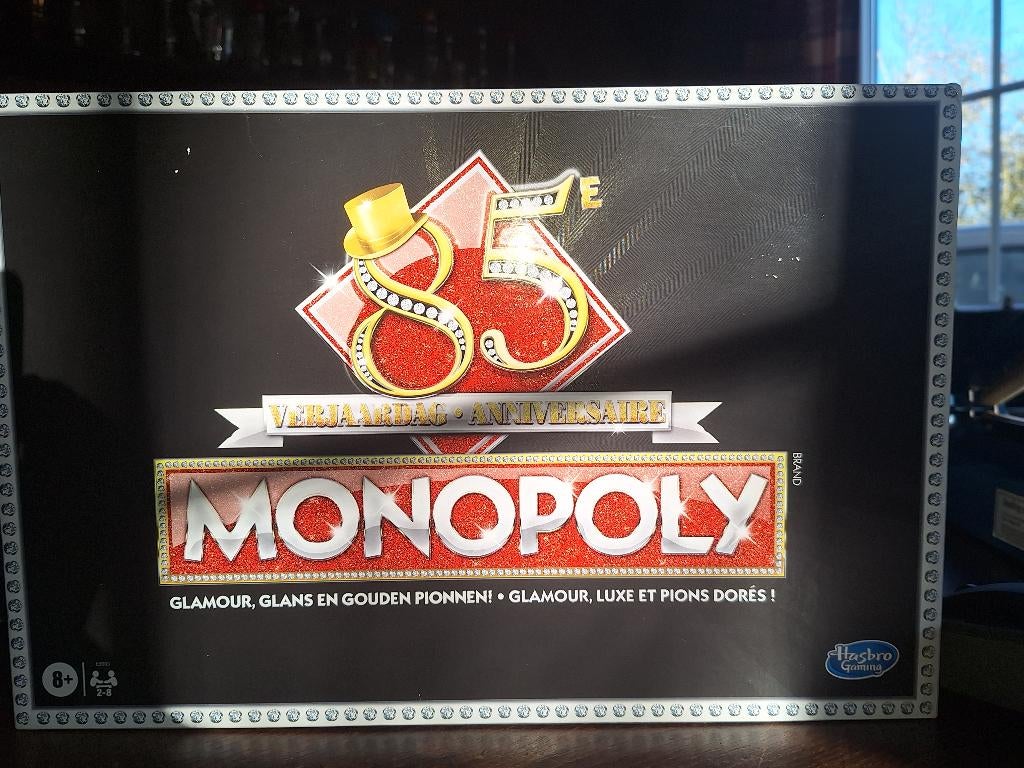 MONOPOLY 85 E VERJAARDAG ANNIVERSAIRE, Cinq joueurs ou plus, Enlèvement ou Envoi, Utilisé, Hasbro